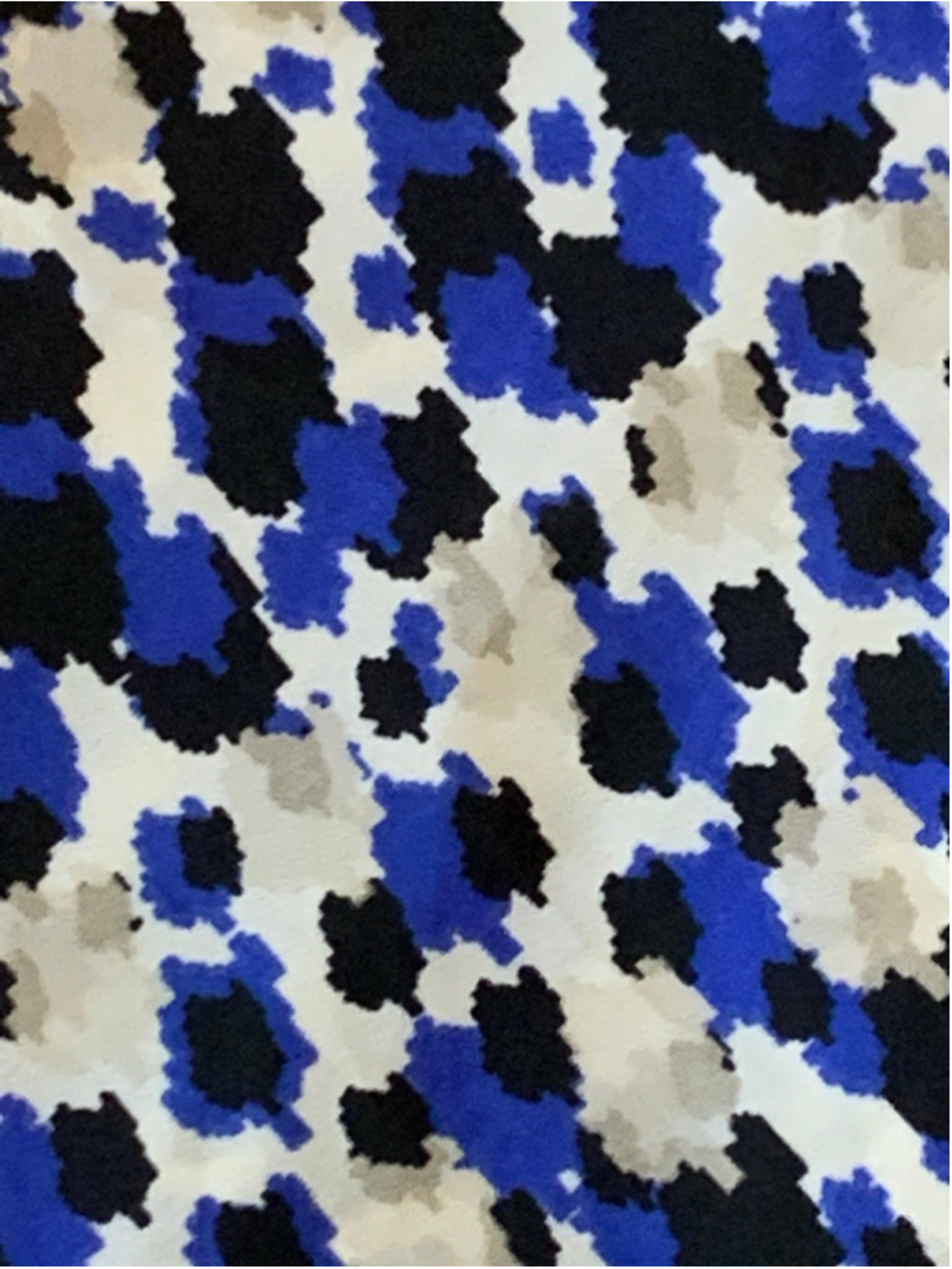 Black Label by Evan-Picone Top Large Blue, White, Black Pattern Sleeveless - Picture 9 of 9